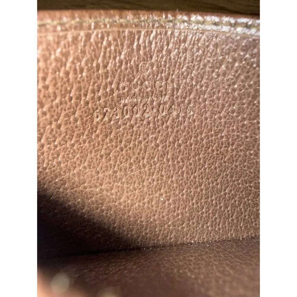 Rare Gucci Tiger GG Supreme Card Case Wallet Brown Coated Canvas Web Stripe